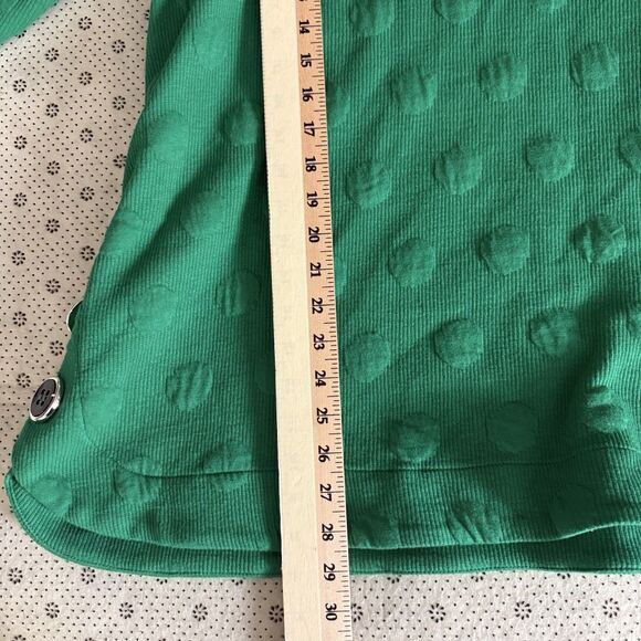 Ali Miles Green Textured Tunic Sweater Mock Neck Top Womens Plus 1X Lagenlook - Picture 8 of 10